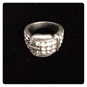 Silver and Rhinestone Ring